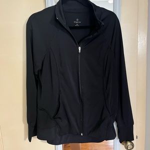 Tangerine black zip up athletic jacket
